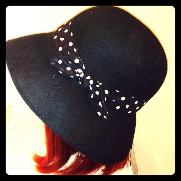 Black Wool Sun Hat - Picture 1 of 4