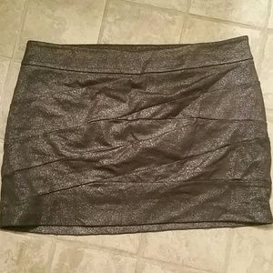 Express Charcoal Sparkle Mini Skirt