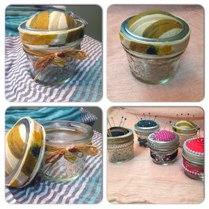 Eco chic pin cushion with storage