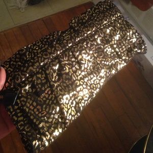 Leopard print clutch