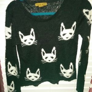 Black cat sweater