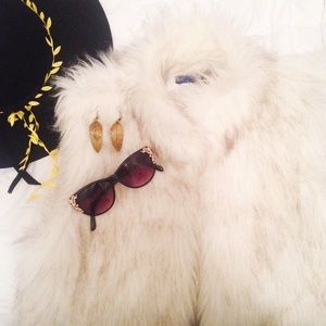 White Faux Fur Vest