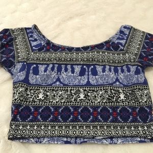 Elephant crop top
