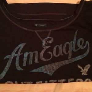 Purple American Eagle Crew neck top