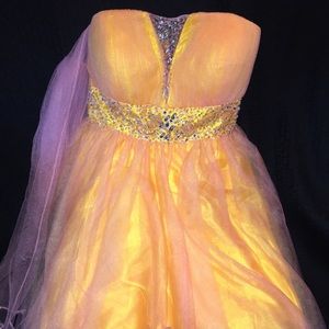 * SOLD* Beautiful Peach Dress with Sash