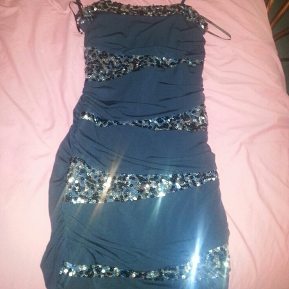 Navy blue evening dress from Deb