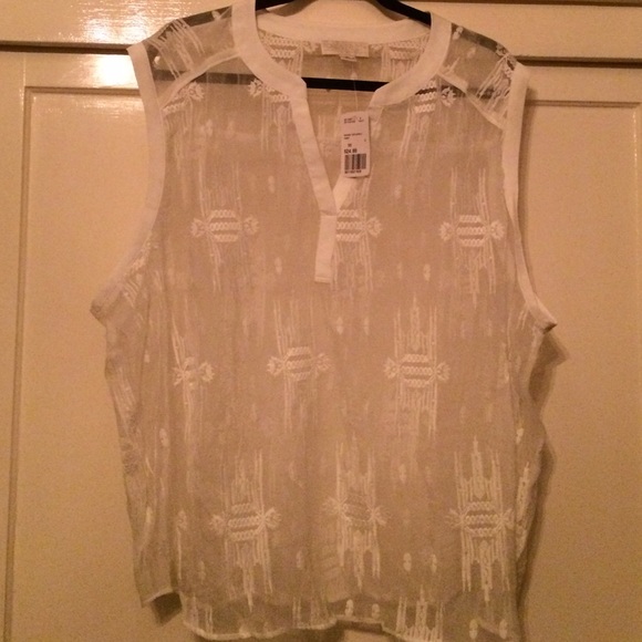 Sheer Embroidered Top - Picture 2 of 2
