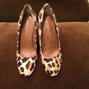 BCBG cheetah pumps, 35
