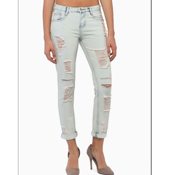 Acid Wash Jeans Destroyed Tobi Madison Boyfriend