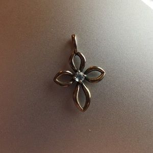 James Avery Remembrance Cross With Blue Zircon