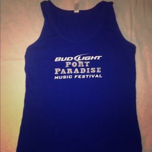 Royal blue Bud Light tank top