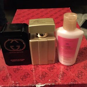 Three perfume lotions