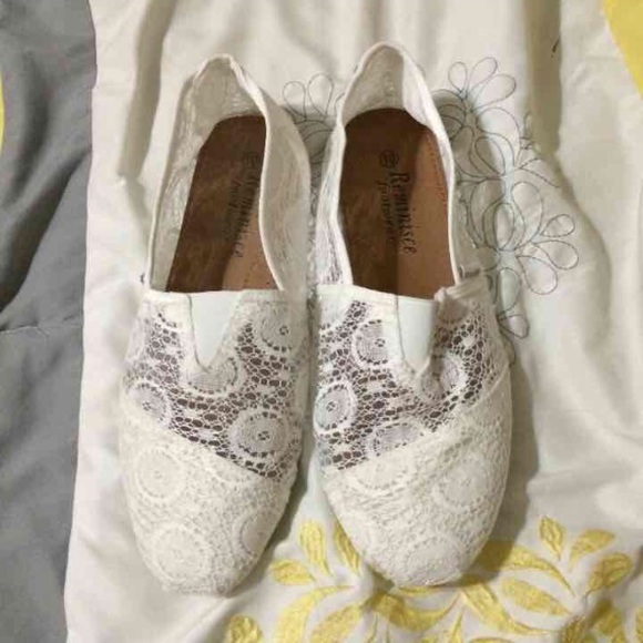White lace Crochet shoes!