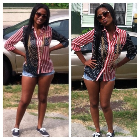 American flag blouse - Picture 1 of 1