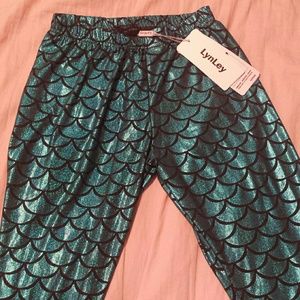 Ocean blue mermaid leggings