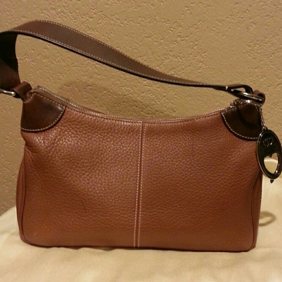 Dooney and Bourke Brown Pebble Grain Leather