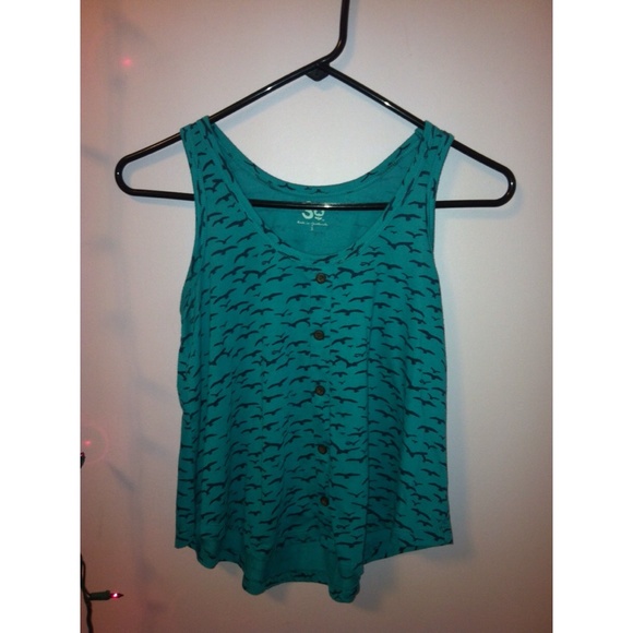 Turquoise W/ Birds TankTop