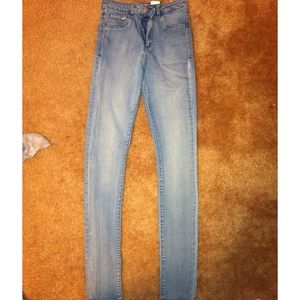 Light Blue HighWaisted Skinny Jeans