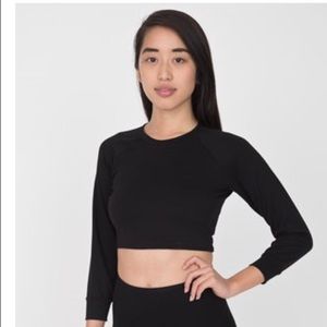Ponte long sleeve crop top