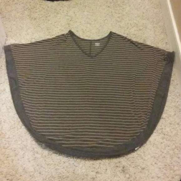 Grey and brown bat wing shirt