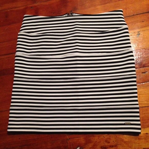 Victorias Secret Body Con Striped Skirt
