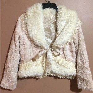 Vintage Faux Fur Cropped Jacket