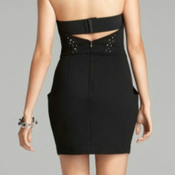 FINAL REDUCTION Guess Blk Studded Strapless Dress - Picture 2 of 2