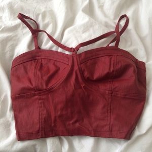 Forever 21 maroon crop top S