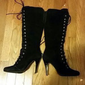 Black knee-high boots