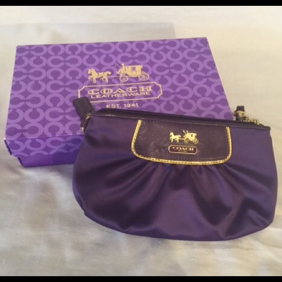 AUTH COACH SIG LRG WRISTLET/POUCH/CLUTCH/