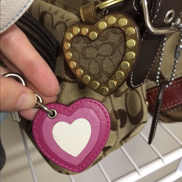 Two heart Coach key chains