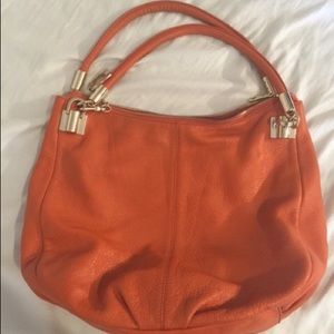 DKNY LEATHER HOBO SATCHEL SHOULDER BAG