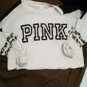 Pink long sleeved raglan