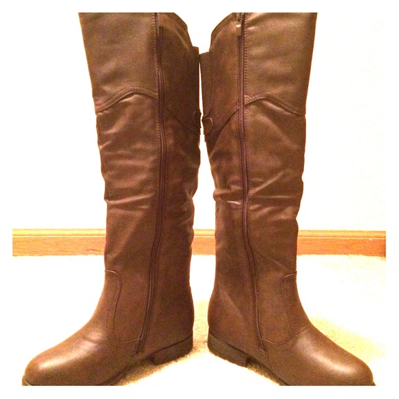 Top Moda knee high brown boots