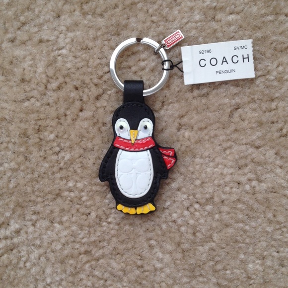 COACH penguin keychain
