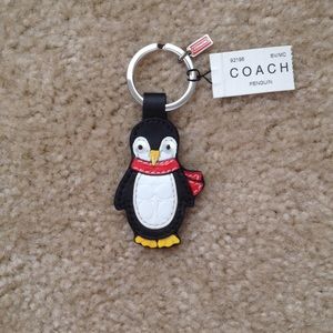 COACH penguin keychain