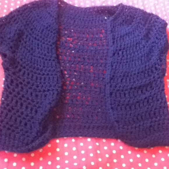 Dark blue /purplish  knitted cardigan /ves