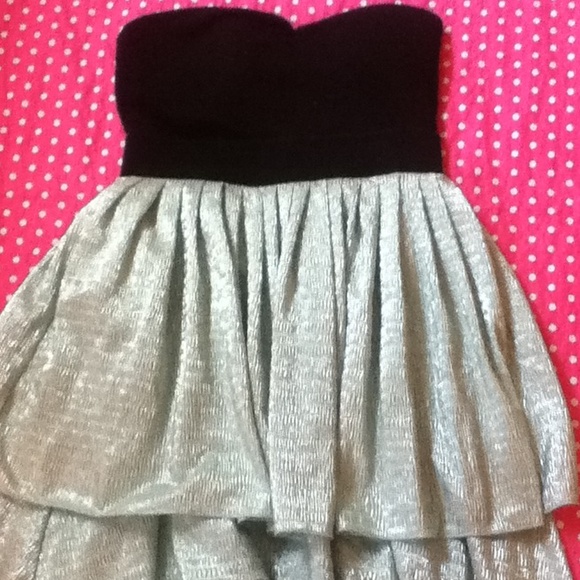 Mint green and black dress