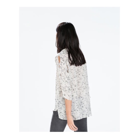 👸 zara tie blouse with sleeves slits 👸 - Picture 4 of 4