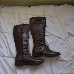 Dark brown riding boots