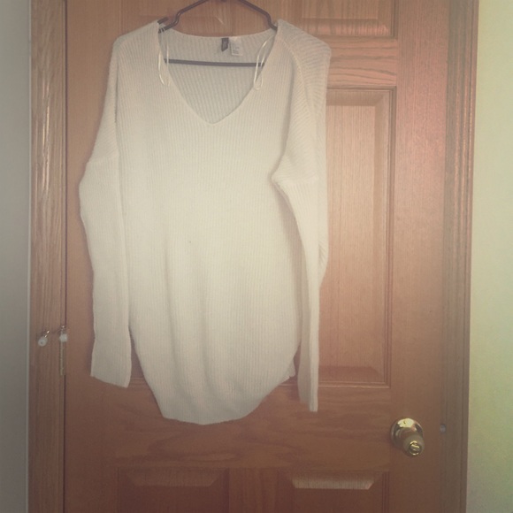 Oversized white sweater