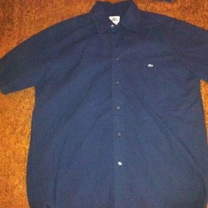 Men's navy blue button down Lacoste!