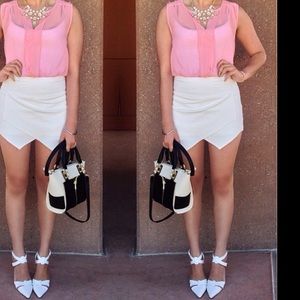 Asymmetrical hem skirt, similar to zara.