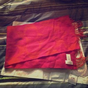 Pink and Orange Coach scarf