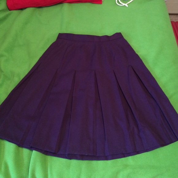 Purple Pleated skirt
