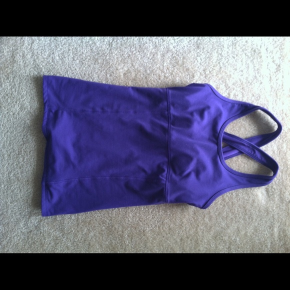 Champion purple cross cross athletic tank top