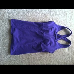 Champion purple cross cross athletic tank top
