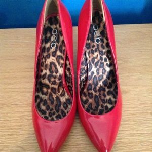 (RESERVED)Red Patent Pointy Stilettos