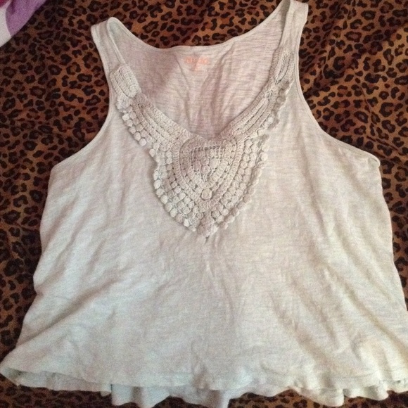 Light mint green crochet tank top