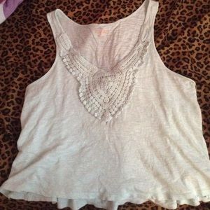 Light mint green crochet tank top